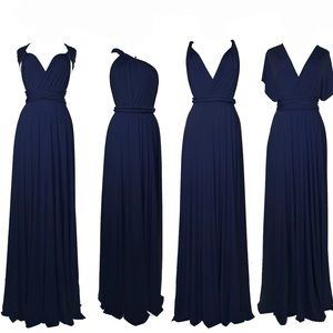 Navy Blue Infinity Maxi Dress